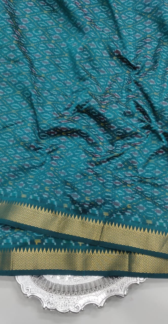 Ikkat Sico Fabrics with Two Sides Zari Border  IKTL0D1Y0SS