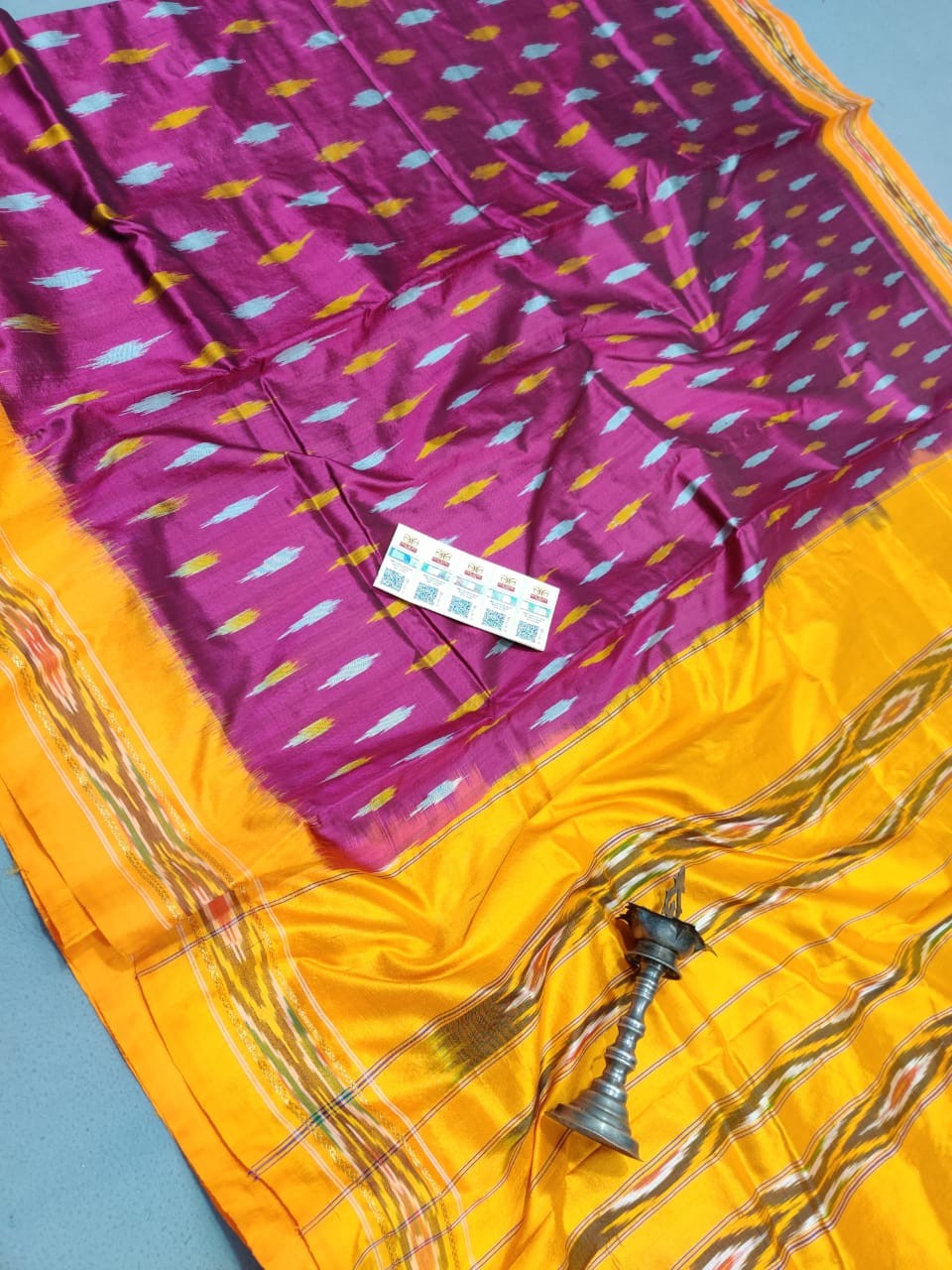 Border Designer Pochampally Ikkat Silk Saree With  Vibrant Color Combination IKTEZ5L47SS