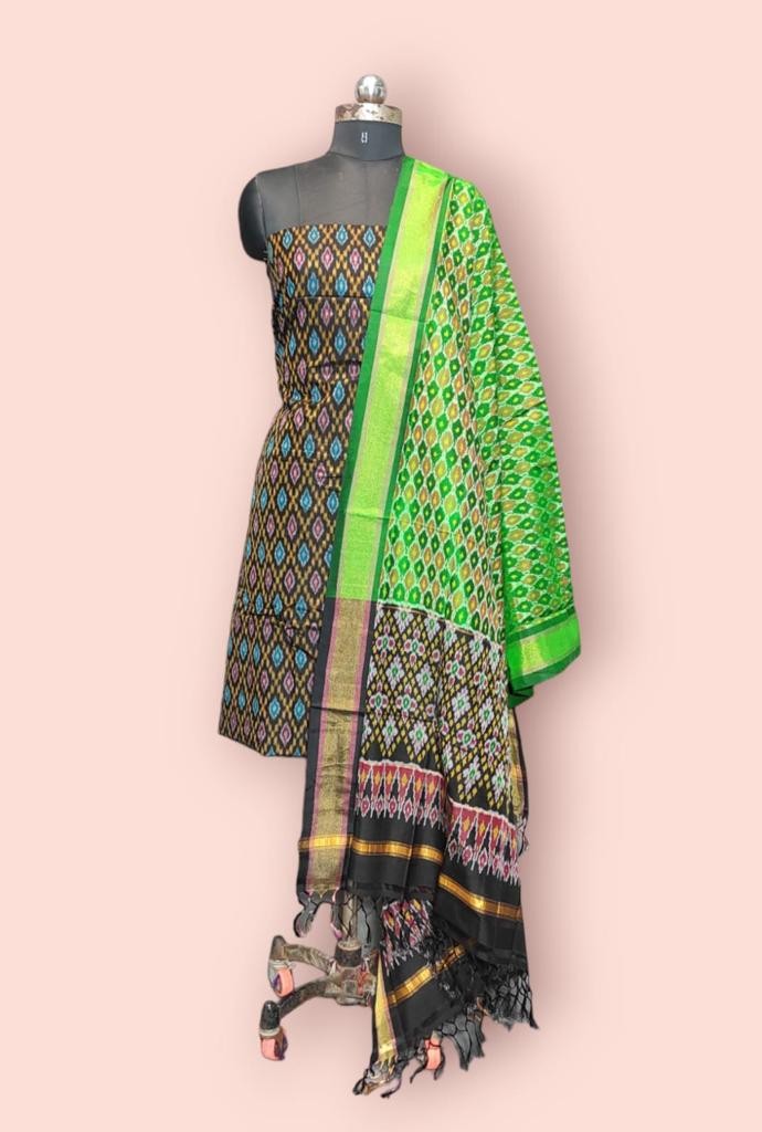 Pochampally Ikkat Pure Sico Dress Material with Beautiful Colour Combinations IKT0PVPZWSCD